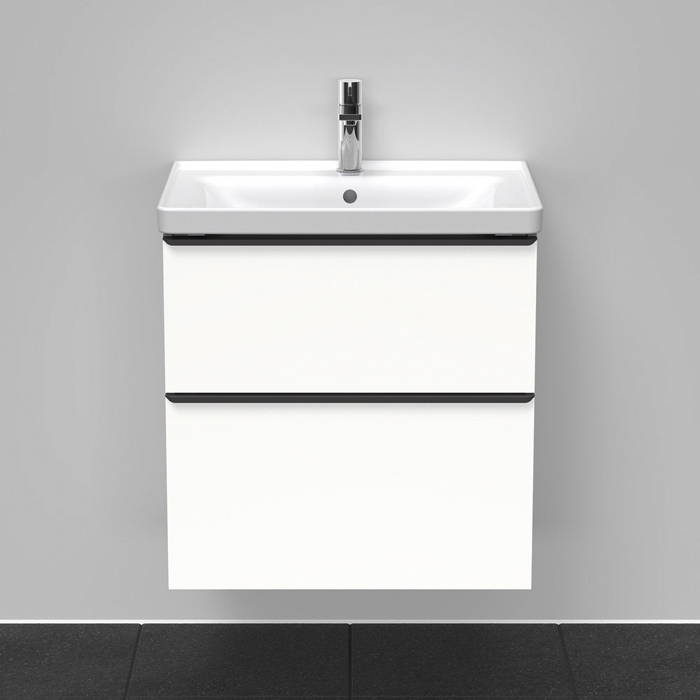 Duravit D-Neo Тумба с раковиной 63.4x45.2хh62.5см., с 2 ящиками, подвесная, цвет: белый матовый