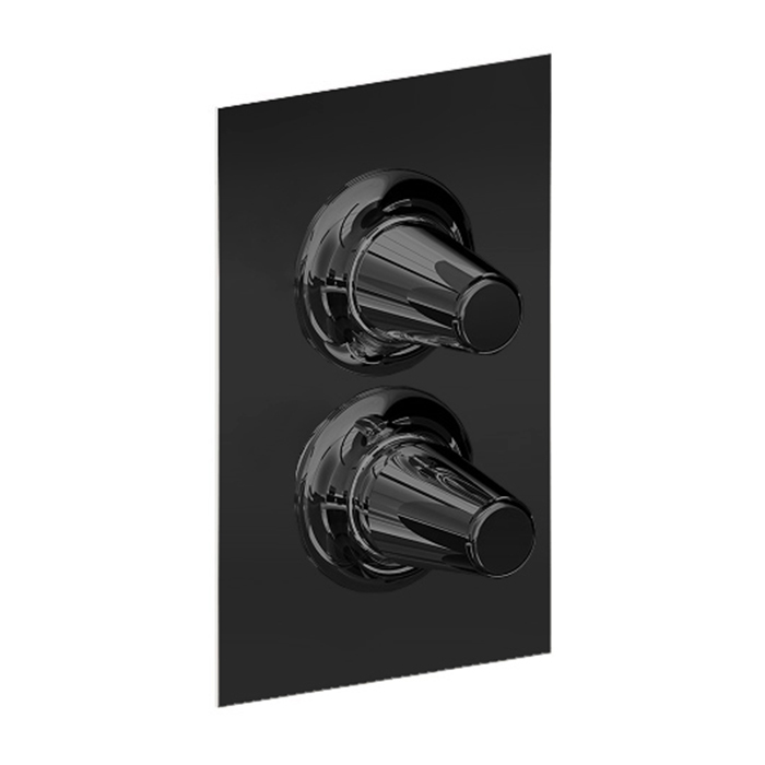 Cisal Vita Смеситель для душа, встраиваемый, на 3 выхода, цвет: черный матовый