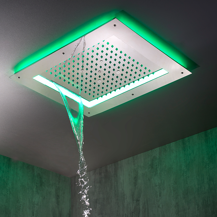 Bossini Frame Multifunctions Верхний душ 60x50см., 3 режима, потолочный, цвет: хром