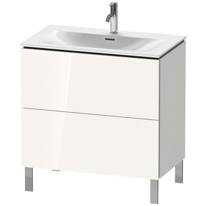 Duravit L-Cube База напольная 82x48.1x70.4см с раковиной, 2 ящика, цвет: глянцевый белый