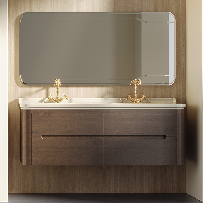 Kerasan Waldorf Комплект подвесной/напольной мебели 150см,  с 4 ящиками, цвет: темный орех
