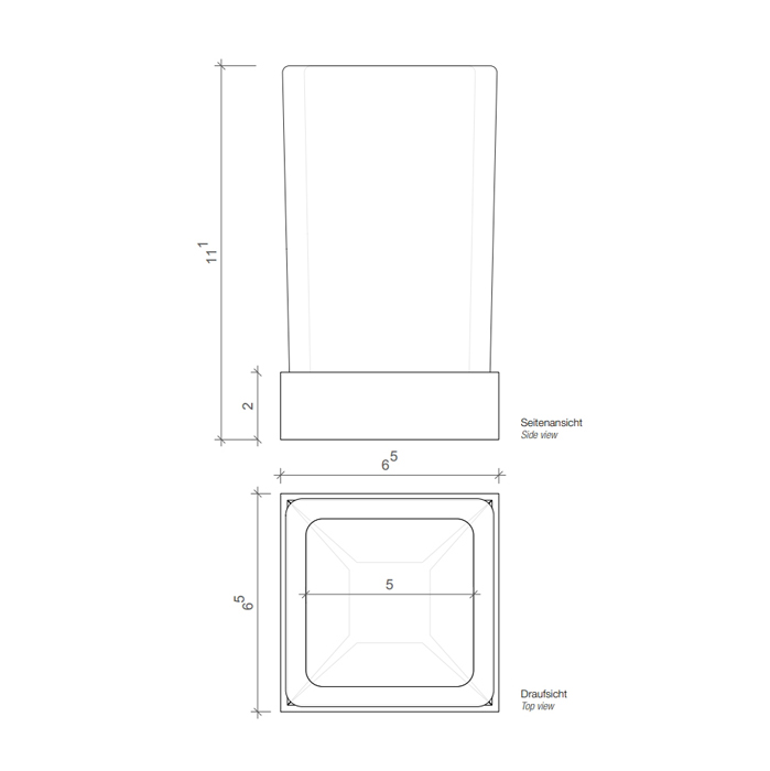 Decor Walther Corner SMG Стакан настольный, стекло сатинированное, цвет: белый матовый