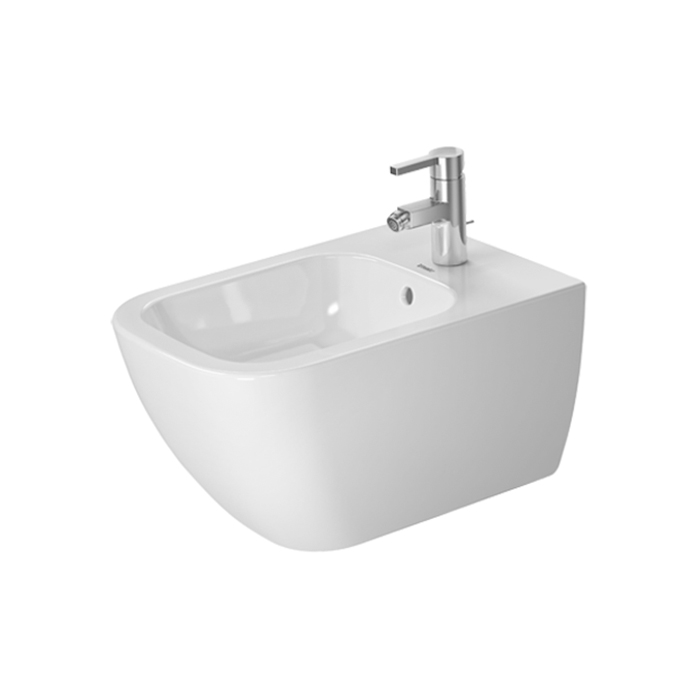 DURAVIT Happy D.2 Биде подвесное 54х36.5см., 1 отв., WonderGliss, цвет: белый