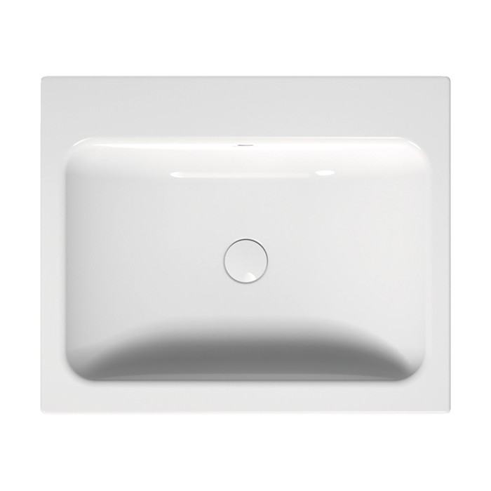 Bette One Раковина встраиваемая на столешницу 60×49.5×13см, без отв., с переливом, сталь, цвет: белый