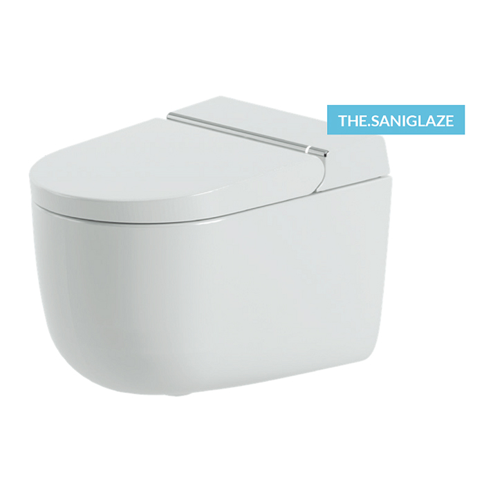 Artceram Hype Унитаз-биде 38х59см., подвесной, безободковый, saniglaze, soft-close, с пультом управления, цвет: белый