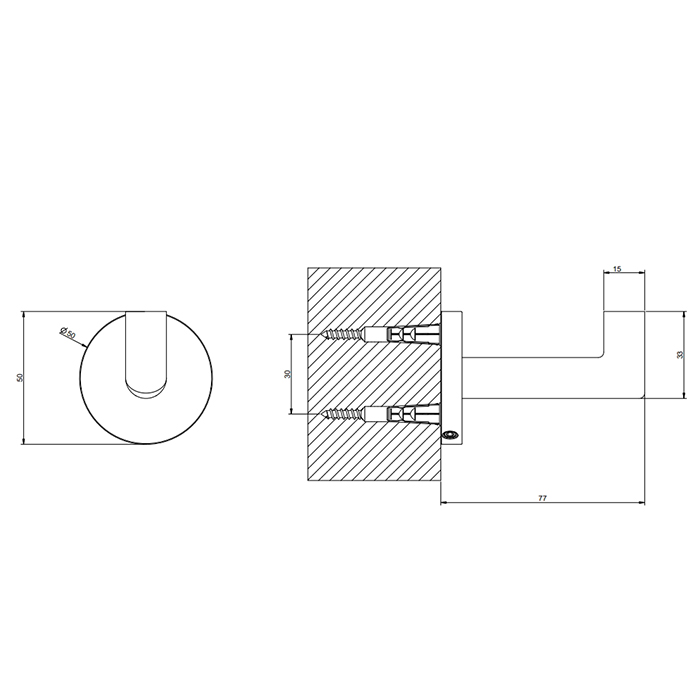 Gessi Tondo Крючок подвесной, цвет: Finox Brushed Nickel