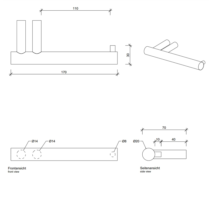 Decor Walther Bar TPH1 Держатель туалетной бумаги, подвесной, цвет: хром