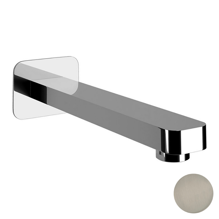 Cisal Cubic Настенный излив 20см., цвет: Nichel Spazzolato