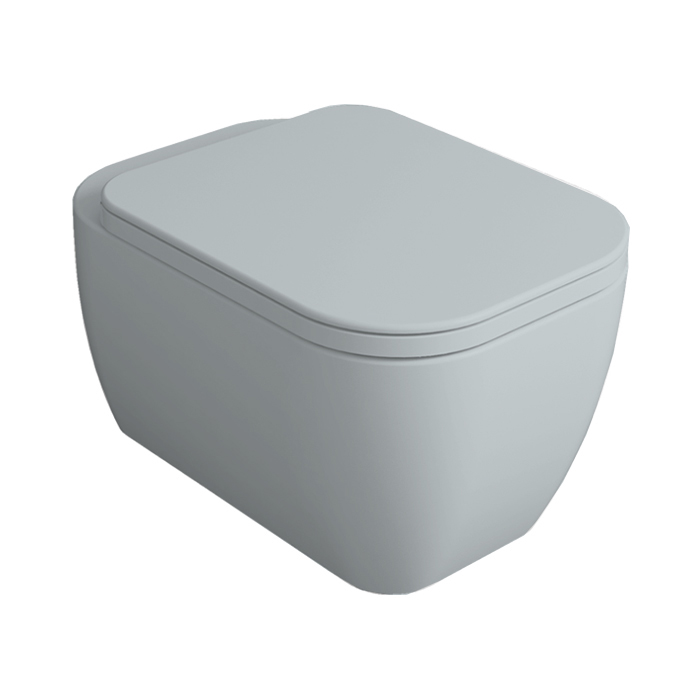 Simas Henges Унитаз подвесной 38х55см.,безободковый, цвет: tela matt