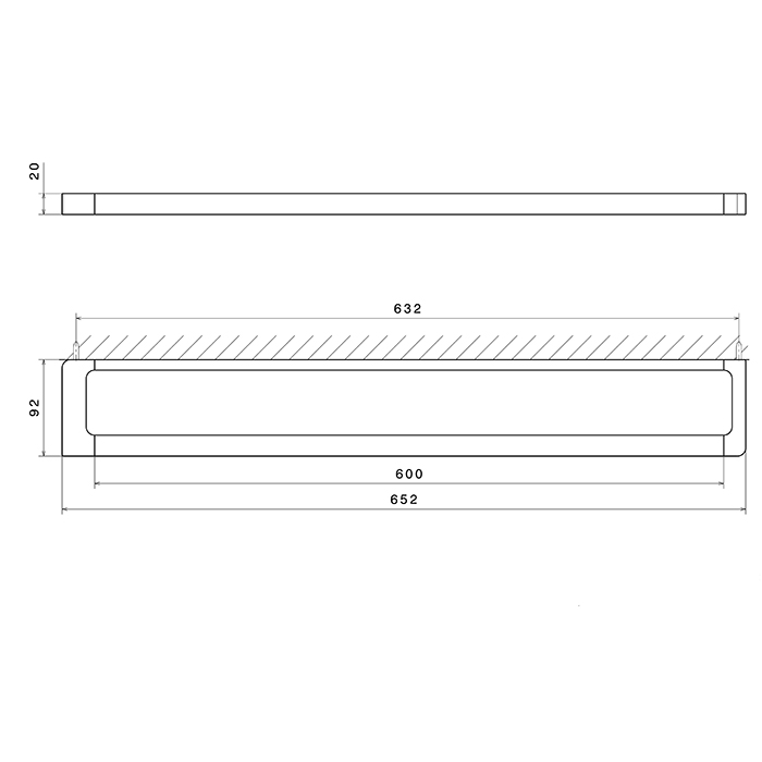 Newform Accessori quadri Полотенцедержатель 60см, цвет: PVD gun metal