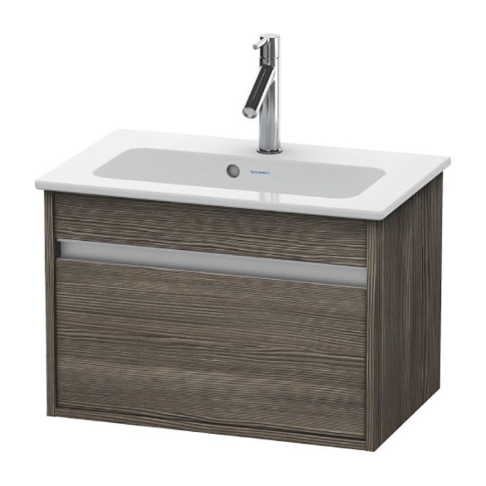 Duravit Ketho Тумба подвесная, 60x38.5х41см., с раковиной, 1 выдв. ящик, цвет: сосна коричневая