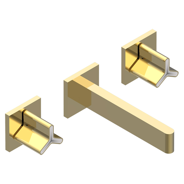 THG ICON-X TITANE Смеситель для раковины, настенный, цвет: полированное золото    