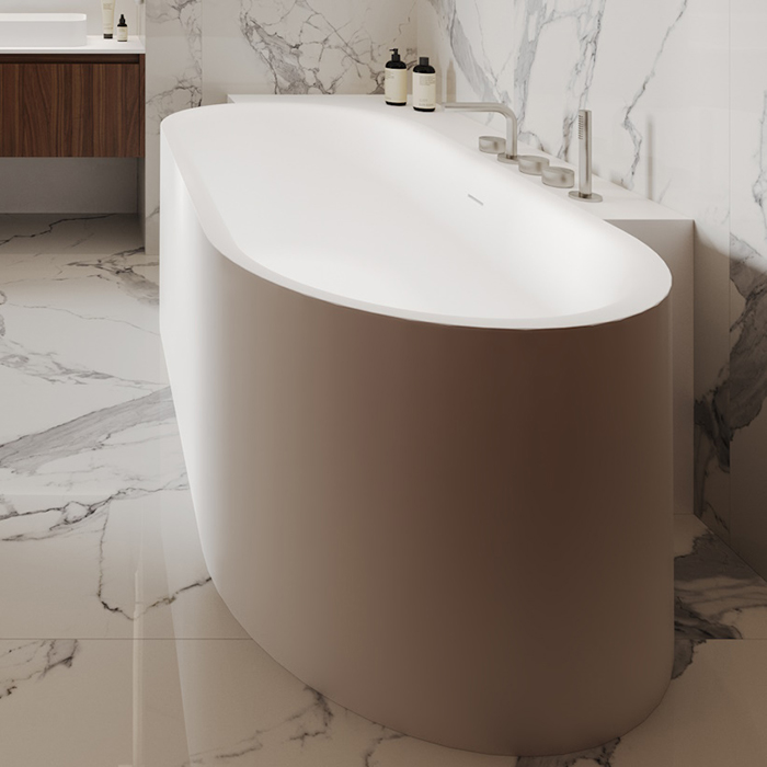 Salini Perla CL Ванна угловая 180x90см, материал S-Stone, цвет: белый матовый