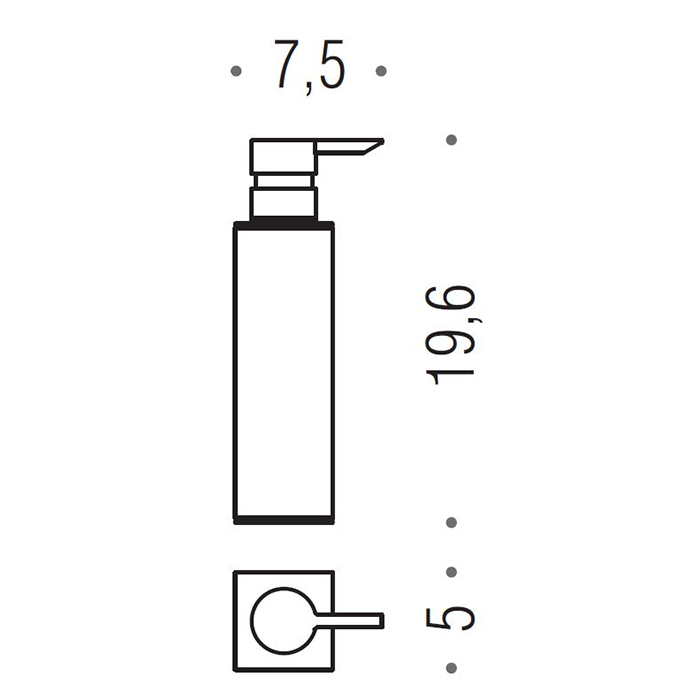 Colombo MiniQ Дозатор настольный 150мл, цвет: PVD нержавеющая сталь