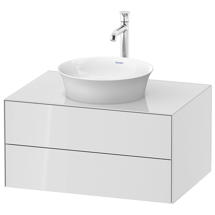 Duravit White Tulip Тумбочка подвесная 80x55х40.8см., раковина, 2 ящика, цвет: белый высокоглянцевый