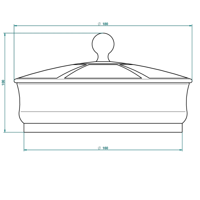 THG ITHAQUE DECOR OR Китайская лакированная коробка с белой керамической крышкой Ø180 мм., big size, декор золото, цвет: золото