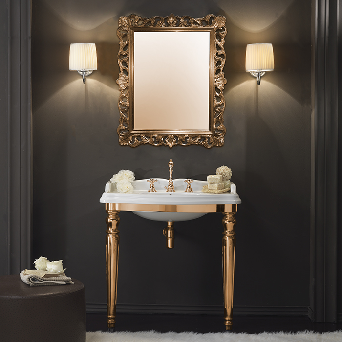 TW King структура металлическая 91x56xh85см, с раковиной на 1 отв., материал: латунь, напольный, цвет: отделки: золото