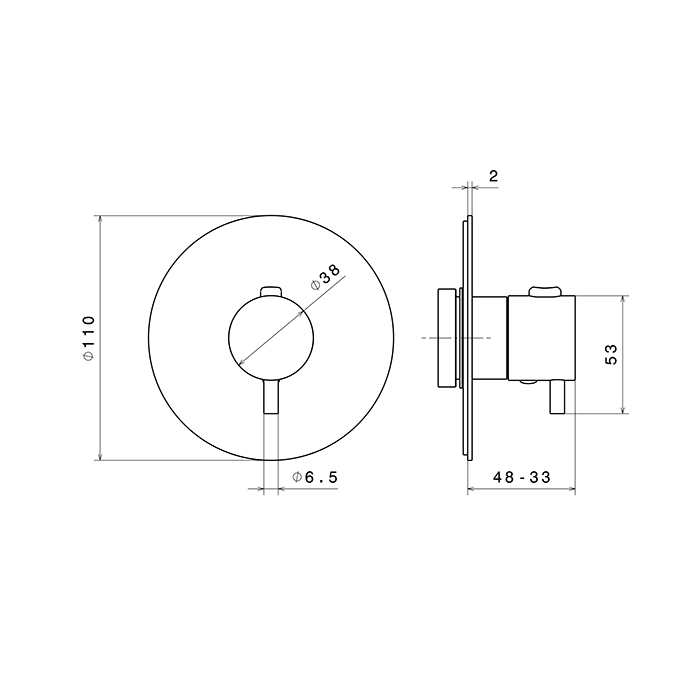 Newform X-Way Смеситель термостатический, встраиваемый, внешняя часть, цвет: черный матовый