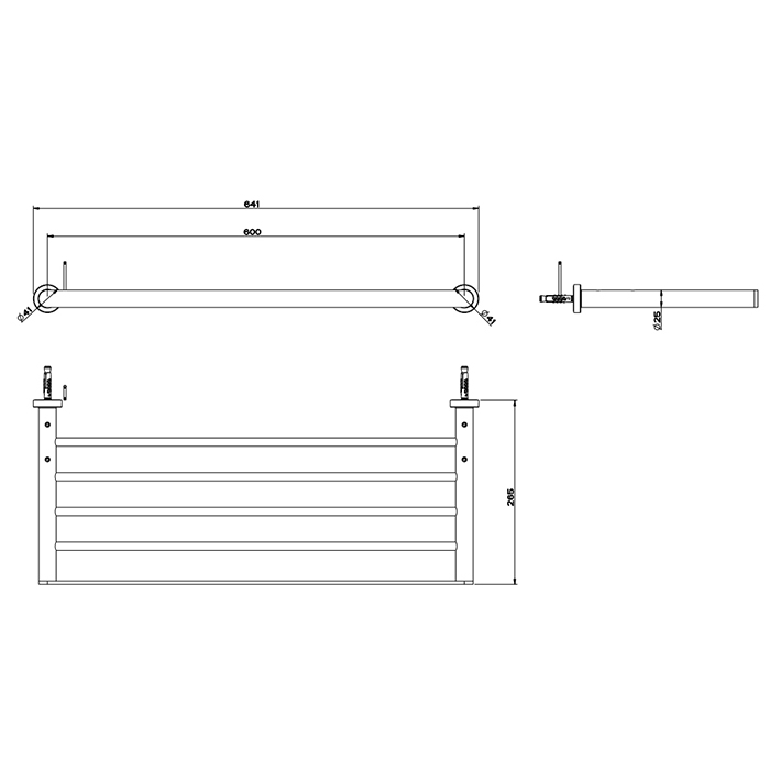 Gessi Emporio accessories Настенная полка 60 см, цвет: Finox Brushed Nickel