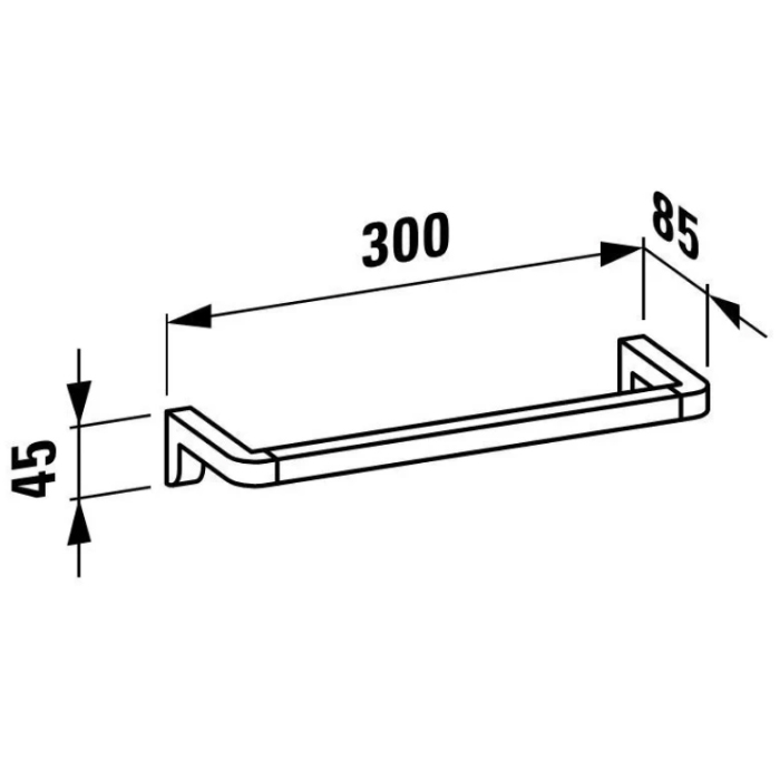 Laufen LB3 Полотенцедержатель 30см., подвесной, цвет: хром