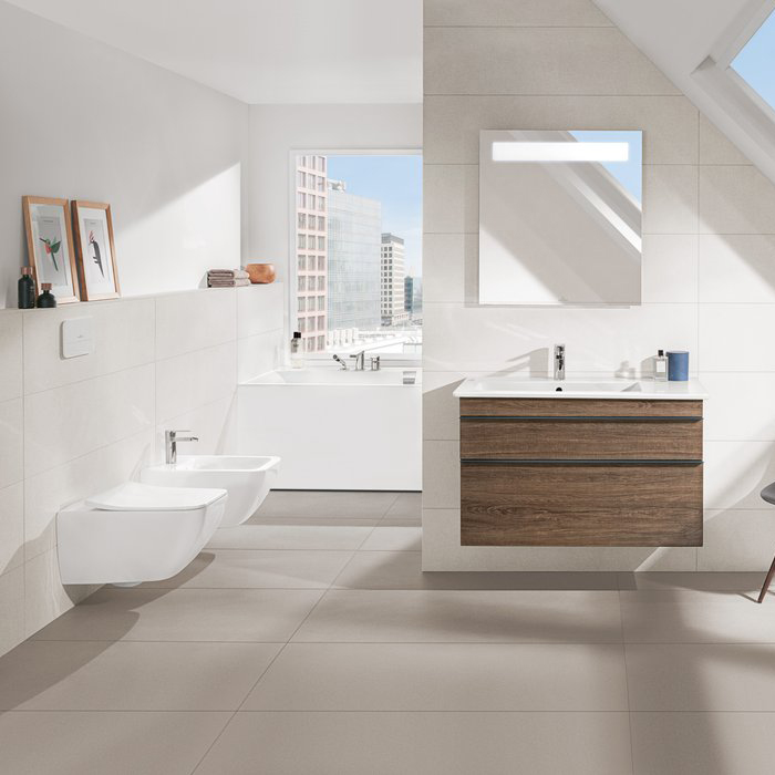 Villeroy&Boch Venticello Биде подвесное 375*560*285, с 1 отв. под смеситель, CeramicPlus, цвет альпийский белый