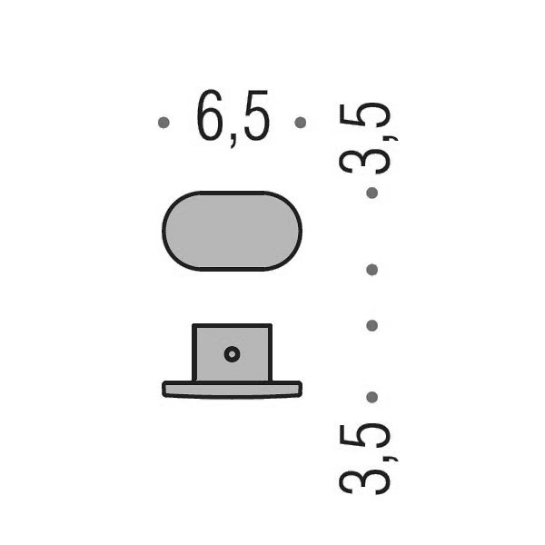 Colombo Basic Крючок овальный, цвет: хром