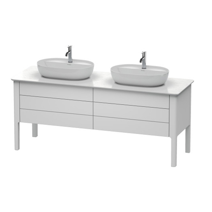 Duravit Luv База напольная 178.8x57х74.3см., с 2 выдв. ящиками, каменной столешницей и раковинами, цвет: белый матовый