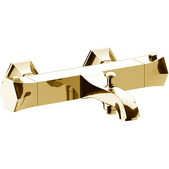 CISAL Cherie Смеситель термостатический настенный для ванны/душа, цвет: золото