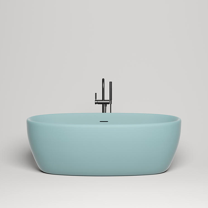 Salini Luce Ванна отдельностоящая 170х85х58cм., донный клапан "Up&Down", сифон, слив-перелив, материал: S-stone, цвет: Pastel turquoise матовый