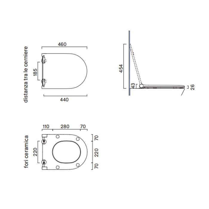 Catalano Sfera/Zero Сиденье для унитаза с микролифтом, тонкое, цвет: черный матовый
