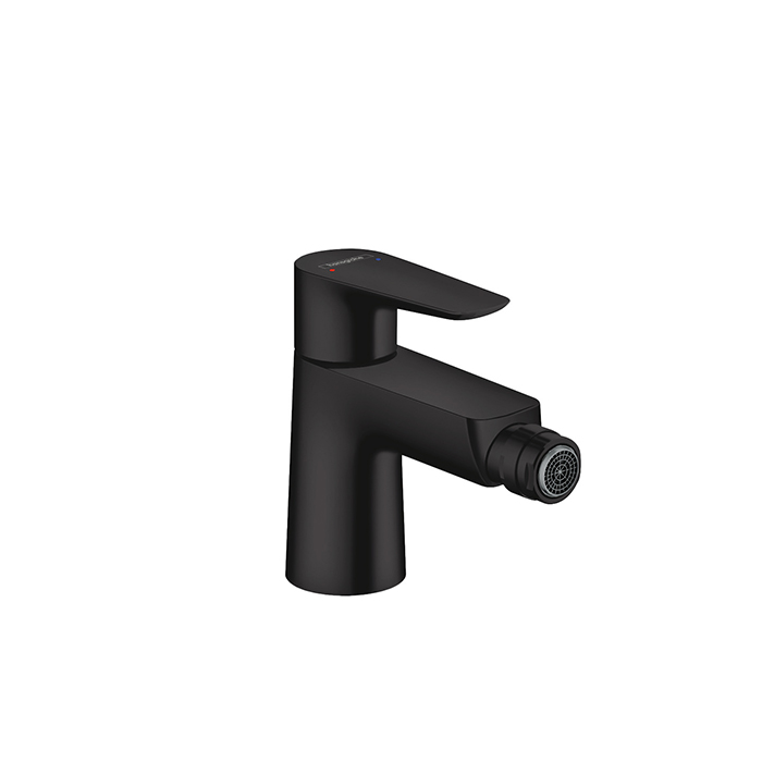 Hansgrohe Talis E Смеситель для биде на 1 отв, с донным клапаном, излив 116мм, цвет: черный матовый