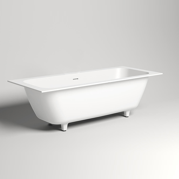 Salini Orlanda Axis Встраиваемая ванна на ножках 191х80х60см.,  "Up&Down", материал: S-Sense, сифон, интегрированный слив-перелив, цвет: белый матовый