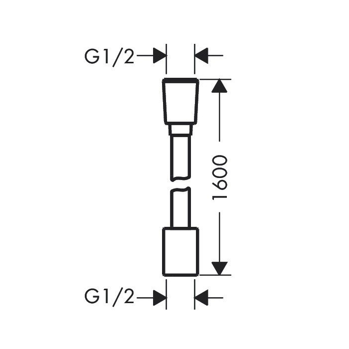 Hansgrohe Designflex Шланг для душа 160см., цвет: хром