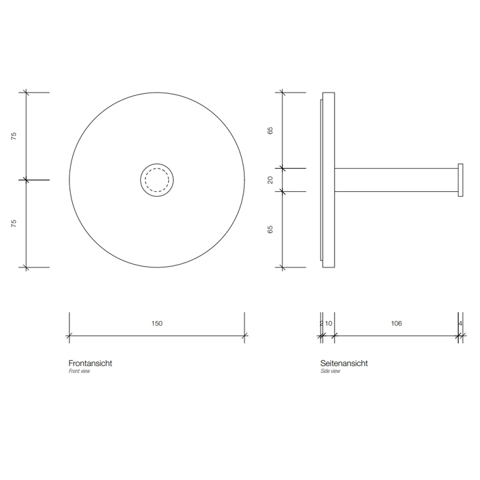 Decor Walther Black Stone TPH1 Держатель туалетной бумаги, подвесной, цвет: черный матовый / хром