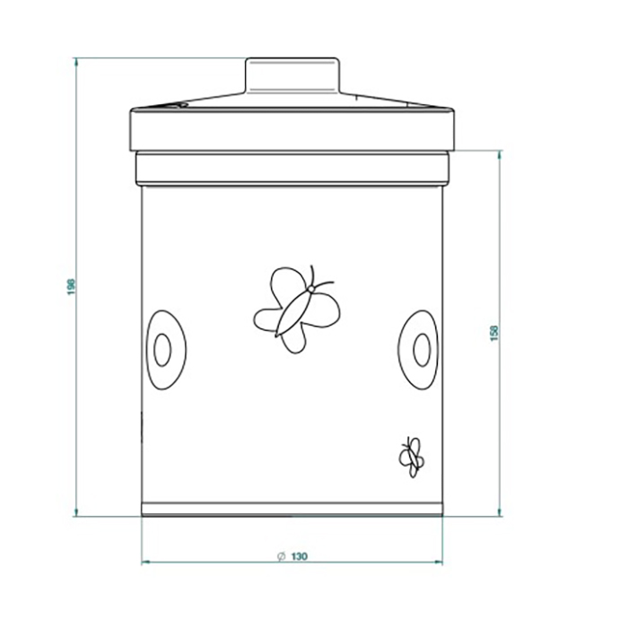 THG CAPUCINE MAUVE DECOR OR Банка керамическая с крышкой, настольная, декор золото/лиловый, цвет: белый