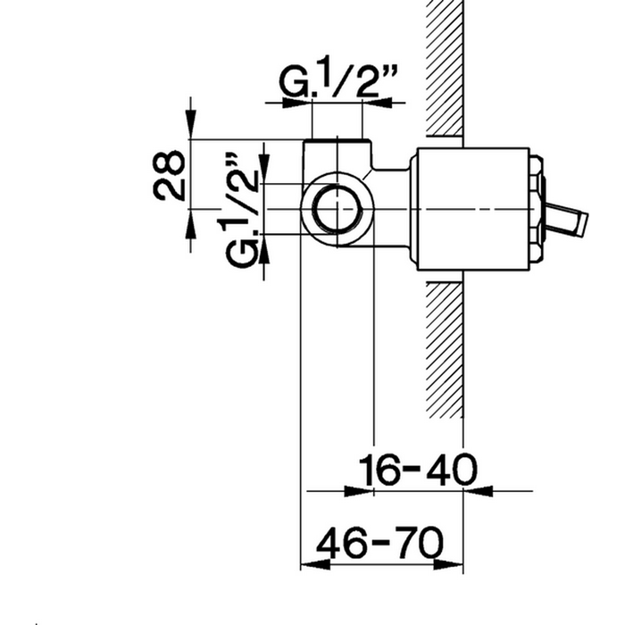 CISAL Встраиваемая часть однорычажного смесителя для душа, ZA00230004