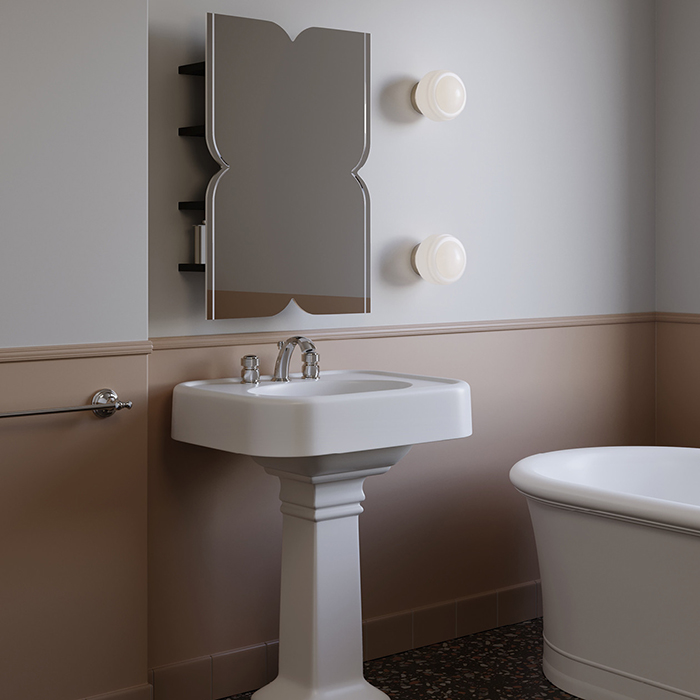 Devon&Devon Papillon cabinet Зеркало шкаф 55xh80x14cм, с деревянными полкам