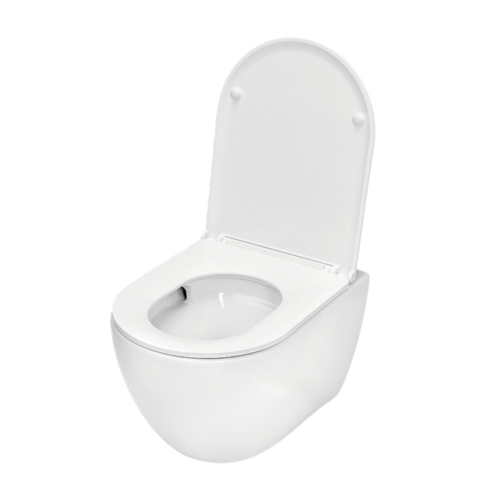 TECEspring Base Комплект: унитаз модель R, инсталяция, панель смыва V с прямоугольными кнопками, цвет: белый / черный матовый