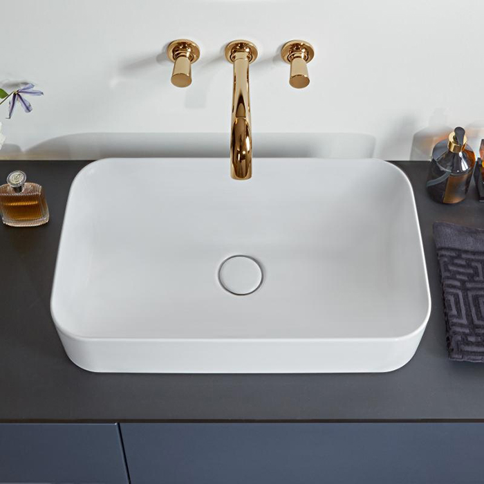 Villeroy&Boch Finion Раковина накладная 60х35х11.5см., без отв., CeramicPlus, цвет: белый