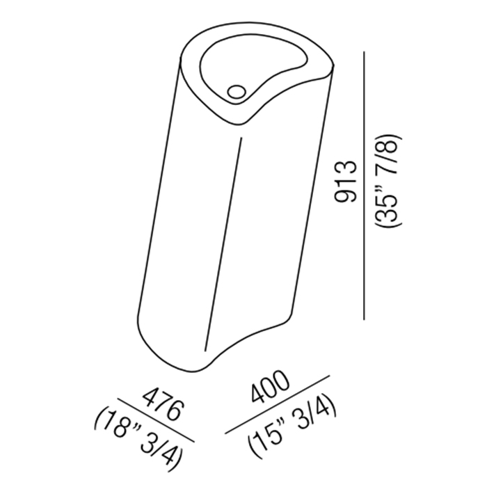 Agape Lito Раковина 40x47.6x91.3 см, с 1 отв., цвет: мрамор