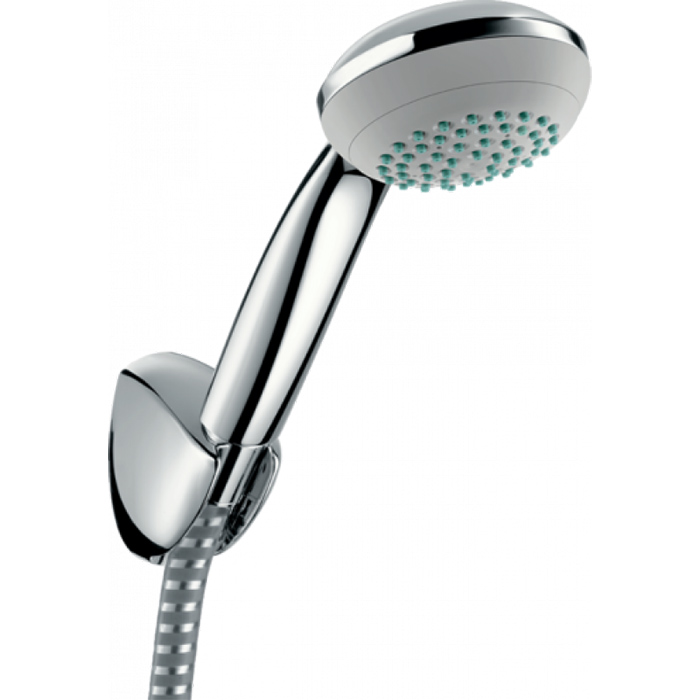 Hansgrohe Crometta 85 1 jet Ручной душ с настенным держателем, цвет: хром/белый