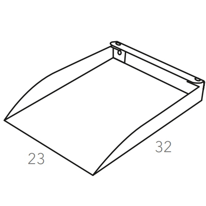 ADJ Лоток для бумаг, 32x23 см., цвет: белый/панна котта