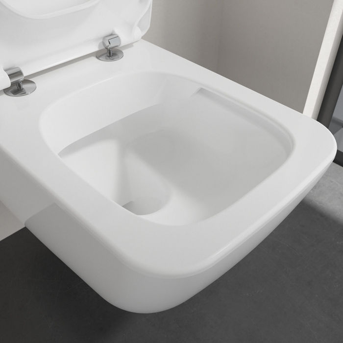 Villeroy&Boch Venticello Унитаз подвесной 375*560*330, безободковый, в комплекте сиденье SlimSeat, микролифт, цвет альпийский белый