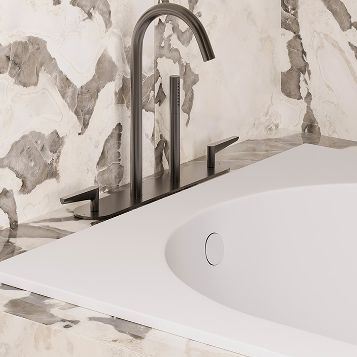 Salini Lofo Ванна 179х79.1х61см., встраиваемая, Solid Surface, без слива-перелива, с ножками, цвет: белый матовый