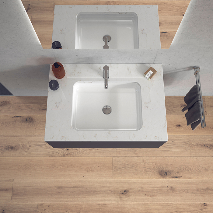 Duravit Happy D.2 Раковина встраиваемая 48х34.5см., без отв. с покрытием WonderGliss, цвет: белый