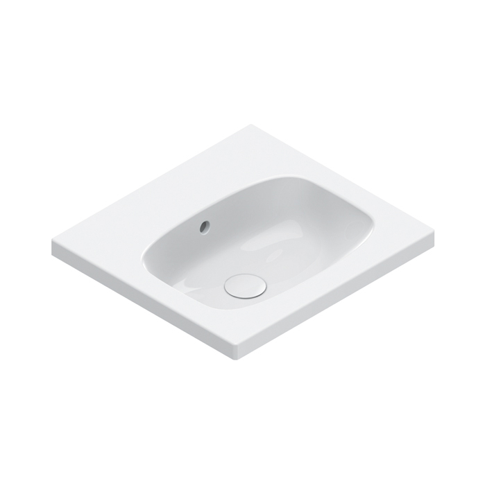 Catalano Alvea Раковина 50х46см., подвесная или на мебель, без отв., цвет: белый глянцевый.