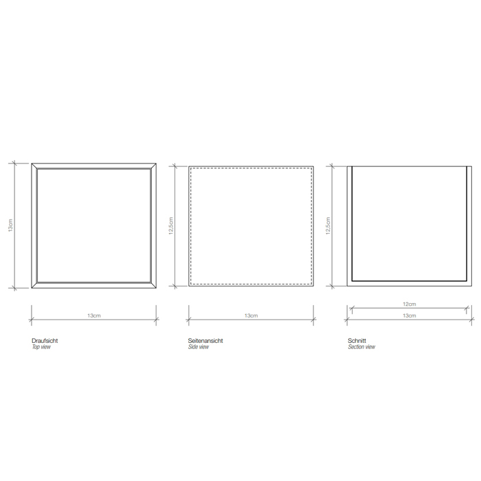 Decor Walther Brownie BOD1 Универсальная коробка 13x13x12.5см, настольная, цвет: белая кожа