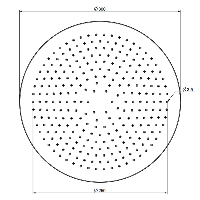Carlo Frattini Spillo Steel Верхний душ Ø 300 мм., цвет: INOX