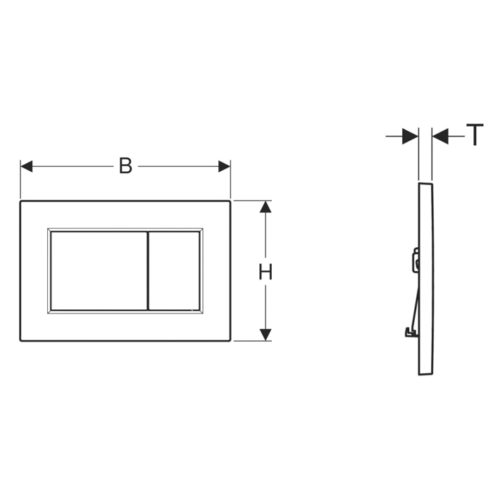 Geberit Sigma01 Клавиша для унитаза, двойного смыва, цвет: хром матовый