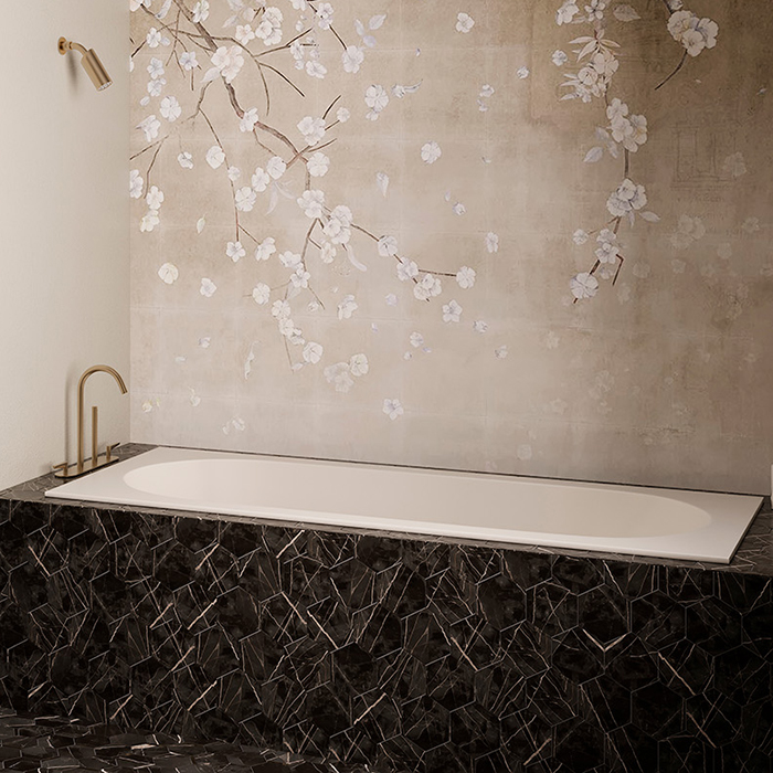 Salini Lofo Kit Ванна 179х79.1х61см., встраиваемая, Solid Surface, с донным клапаном, сифоном, ножками, слив-переливом, цвет: белый матовый